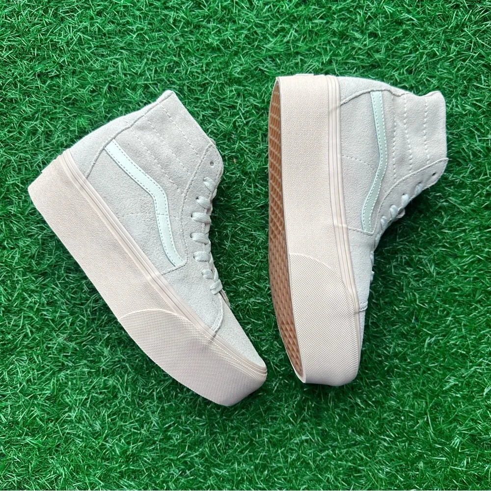 Vans Sk8 Hi Tapered Stackform Suede Shell Platform - Picture 7 of 9